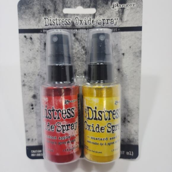 Tim Holtz Ranger Distressed Oxide Spray 2 - 1fl oz candied apple- mustard seed - Picture 1 of 2